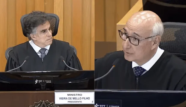 Lawletter obtém imagem do slide em que Ives Gandra Filho divide ministros do TST entre "azuis e vermelhos"