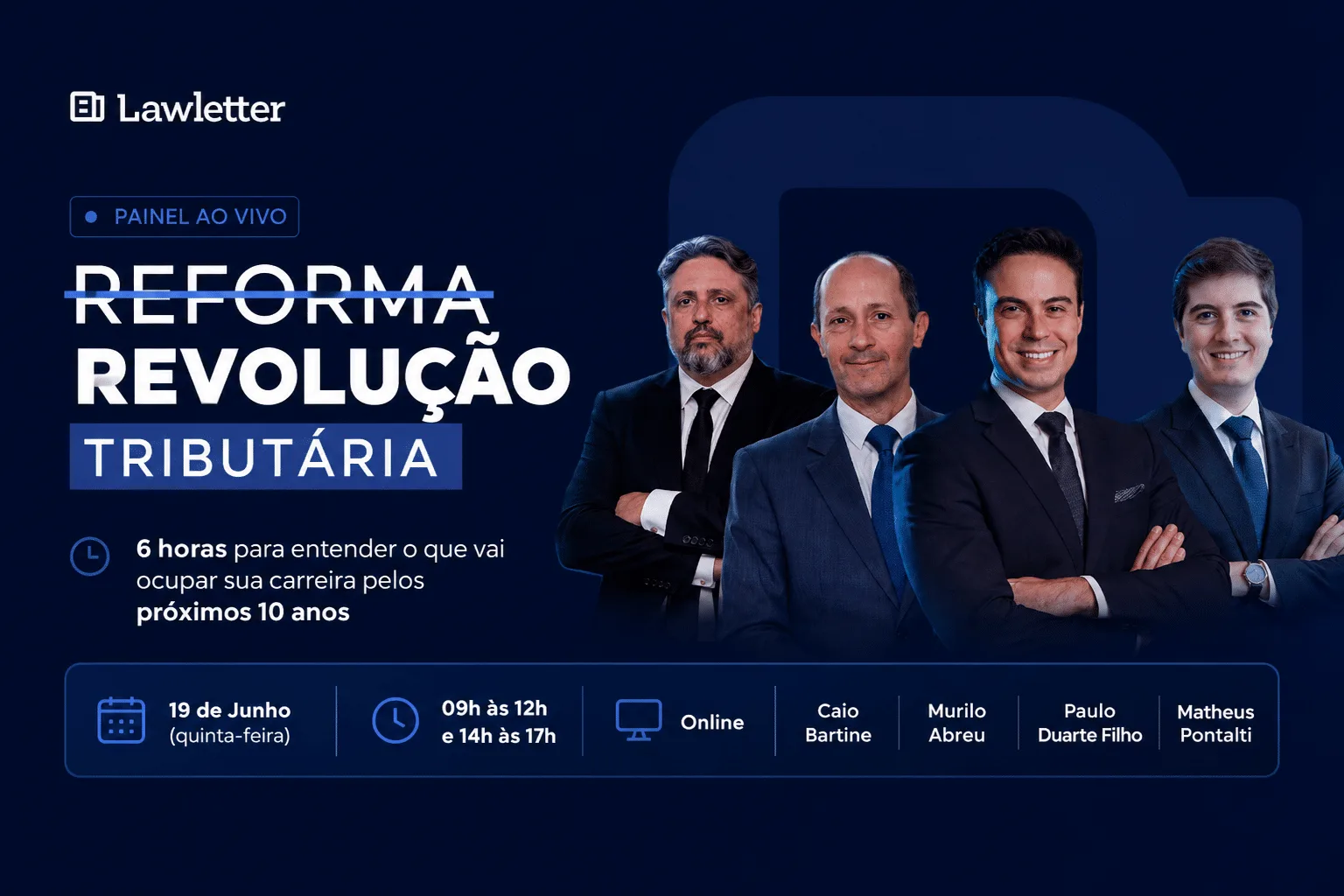 Lawletter reúne quatro tributaristas em encontro online sobre a reforma tributária