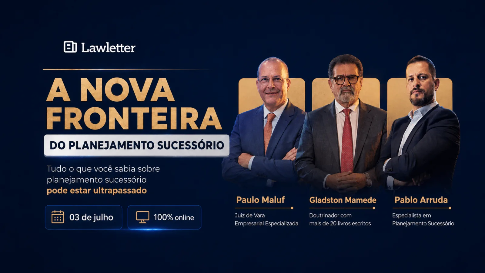 Lawletter promove encontro online sobre a nova fronteira do planejamento sucessório