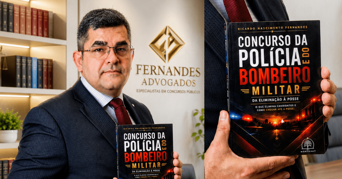 Advogado e professor Ricardo Nascimento Fernandes lança obra sobre eliminações em concursos da Polícia e Bombeiro Militar